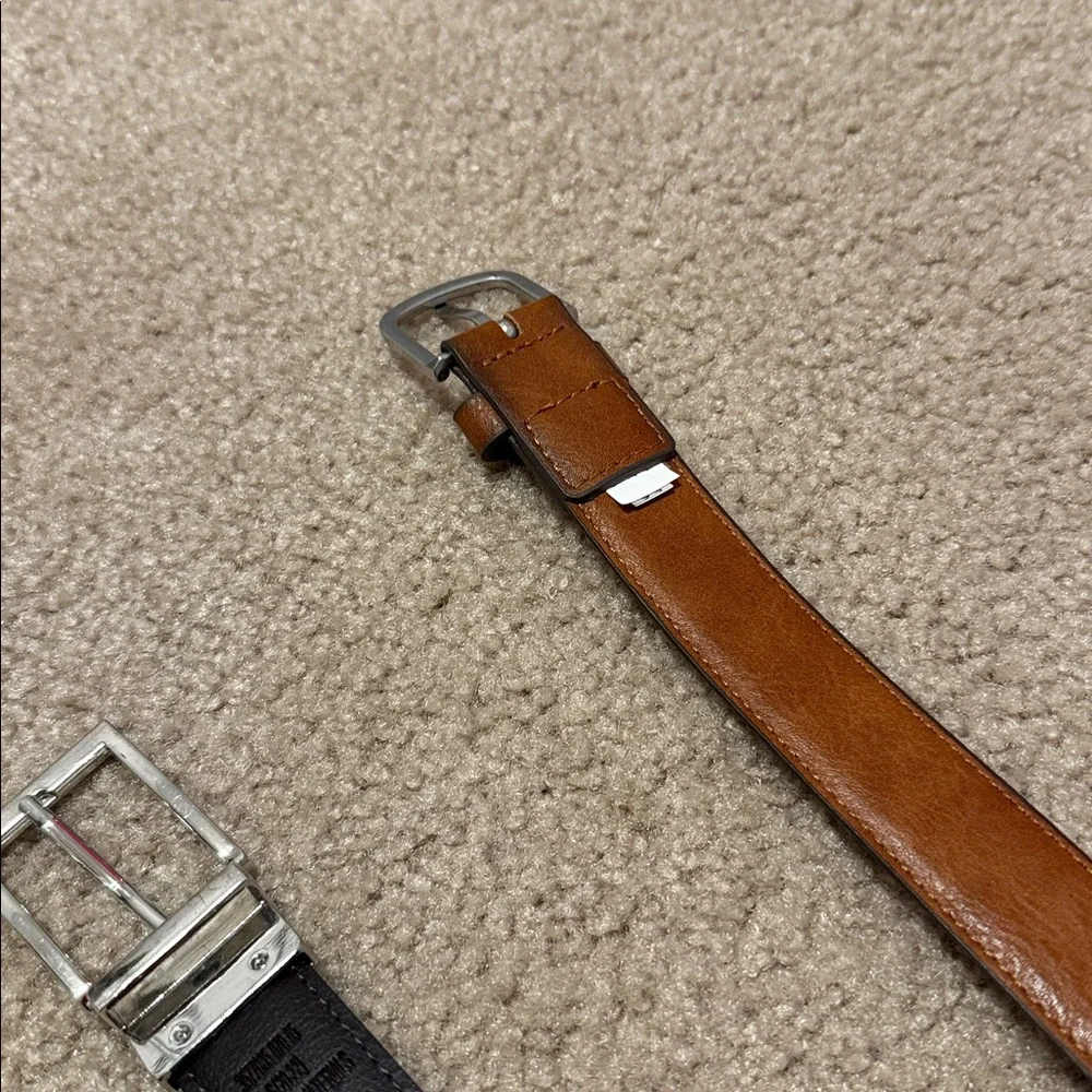 Boy’s Leather Dress Belts - Black and Brown